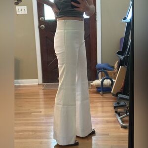 Bebe White Flared Pants Size 2P